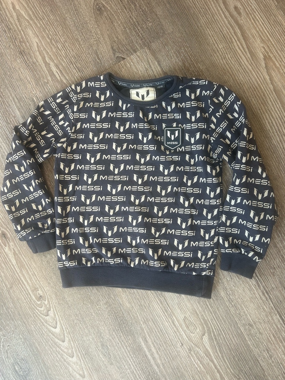 4T Messi Long Sleeve Cotton Crewneck